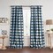 Threadmade Home Grainger Buffalo Check Blackout Window Curtain, Indigo - 52"W x 108"L